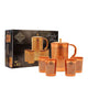 Indian Art Villa artisan pure copper embossed jug and glasses crafted for wellness hydration and stylish decor