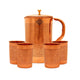 Indian Art Villa artisan pure copper embossed jug and glasses crafted for wellness hydration and stylish decor
