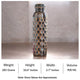 Antique Dark Honey Comb Design Pure Copper Water Bottle -900ML