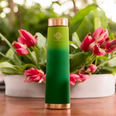 Pure Copper Bottle with Pyramid Shape and Eye-Catching Colors-800 ML